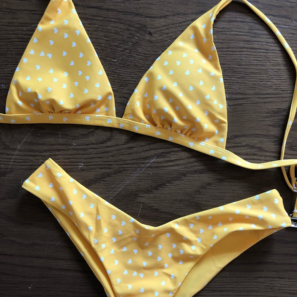 Yellow polka dot bikini